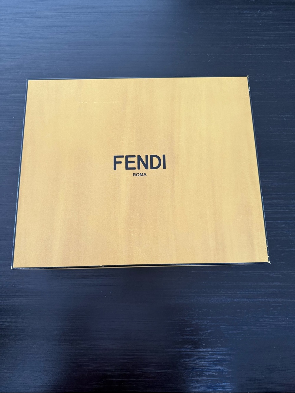Fendi Gold Box with Black Logo